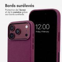 Accezz Coque arrière en cuir avec MagSafe Apple iPhone 18 Pro / 17 Pro - Heath Purple