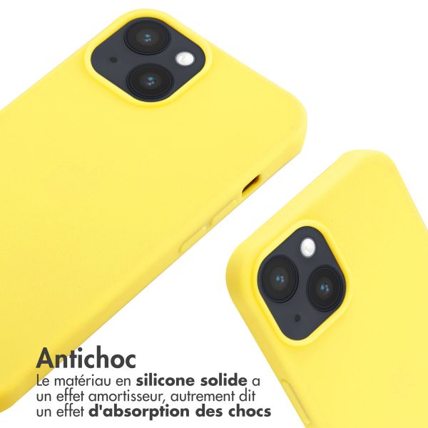 imoshion Coque en silicone avec cordon Apple iPhone 14 - Jaune