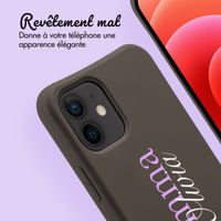 Coque Color MagSafe avec cordon amovible et photo et/ou texte personnalisés Apple iPhone 12 (Pro) - Nom