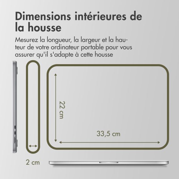 Accezz Pochette ordinateur 13-14 pouces - Bleu