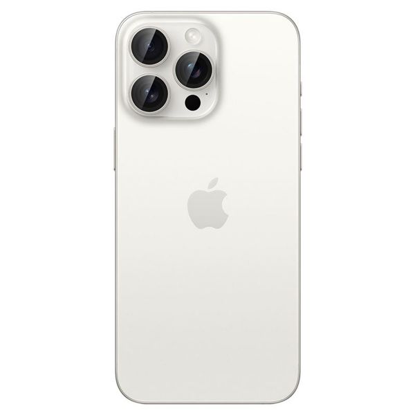 Spigen Optik Pro EZ Fit Lens Protector - Protection d'objectif de caméra (lot de 2) Apple iPhone 17 Pro (Max) / 16 Pro (Max) / 15 Pro (Max) / 14 Pro (Max) - Titanium White