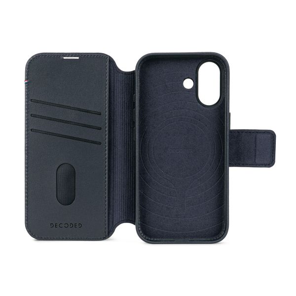 Decoded Portefeuille détachable 2 en 1 en cuir MagSafe Apple iPhone 17 - Navy Shadow