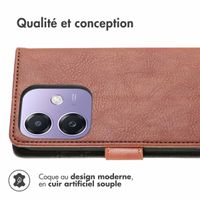 imoshion Étui de télephone portefeuille de luxe Oppo A40 (4G) / Oppo A40M (4G) / Oppo A60 (5G) - Marron