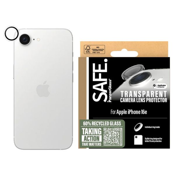 SAFE by PanzerGlass Protection d'objectif de caméra Apple iPhone 17e / 16e - Transparent