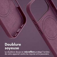 Accezz Coque arrière en cuir avec MagSafe Apple iPhone 18 Pro / 17 Pro - Heath Purple