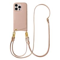 Selencia Coque de télephone Nova avec cordon et porte-cartes Apple iPhone 16 Pro - Dusty Rose