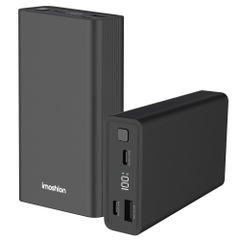 imoshion Ultra Series Aluminium Batterie externe 20.000 mAh - Charge rapide jusqu'à 33 watts - Black