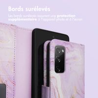 imoshion Étui de télephone portefeuille Design Samsung Galaxy S20 FE - Purple Marble