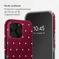 Selencia Coque arrière Vivid avec MagSafe Apple iPhone 16 Pro Max - Happy Dots Burgundy