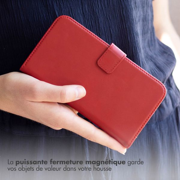 Selencia Étui portefeuille en cuir véritable Apple iPhone 11 - Rouge