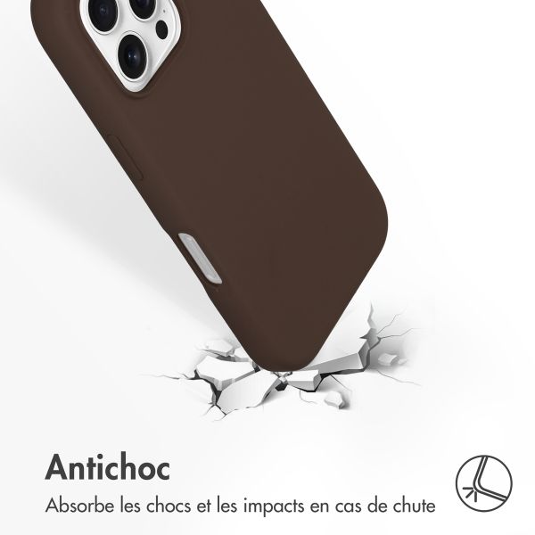 Accezz Coque Liquid Silicone avec MagSafe Apple iPhone 16 Pro - New Tea Brown