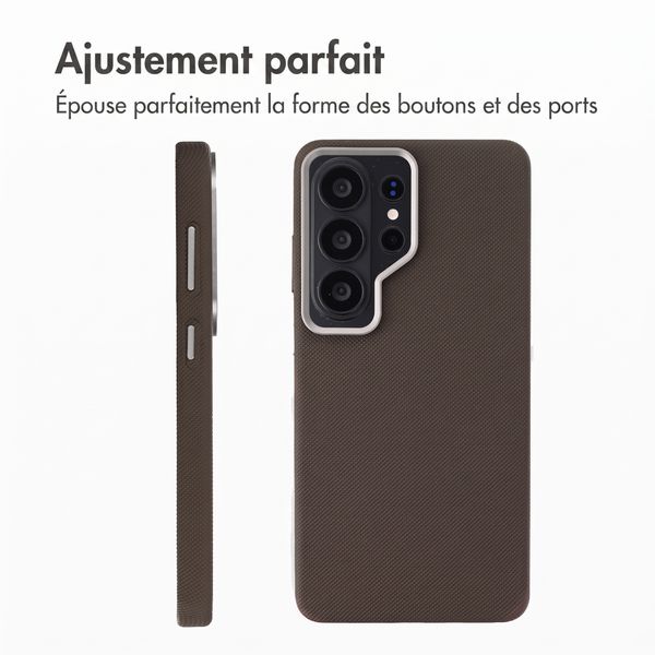 Accezz Coque arrière Mesh avec MagSafe Samsung Galaxy S26 Ultra - Marron