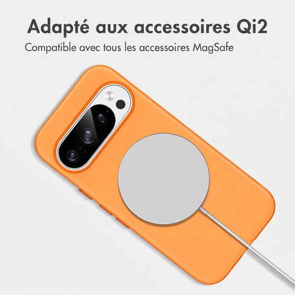 imoshion Coque arrière Color avec Thin MagSafe Ring Google Pixel 11 / 11 Pro / 10 / 10 Pro - Orange