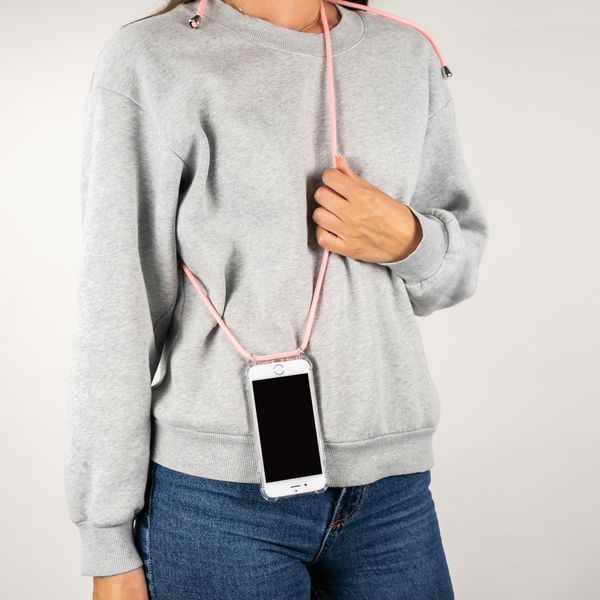imoshion Coque arrière transparente avec cordon Apple iPhone 12 Mini - Rose