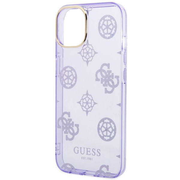 Guess Coque Peony Glitter Apple iPhone 14 - Lila