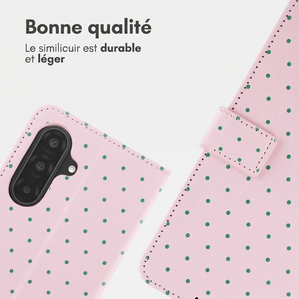 imoshion Étui de télephone portefeuille Design Samsung Galaxy A56 - Happy Dots