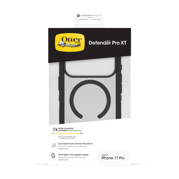 OtterBox Coque arrière Defender Pro XT Magnets Apple iPhone 17 Pro - Clear / Black