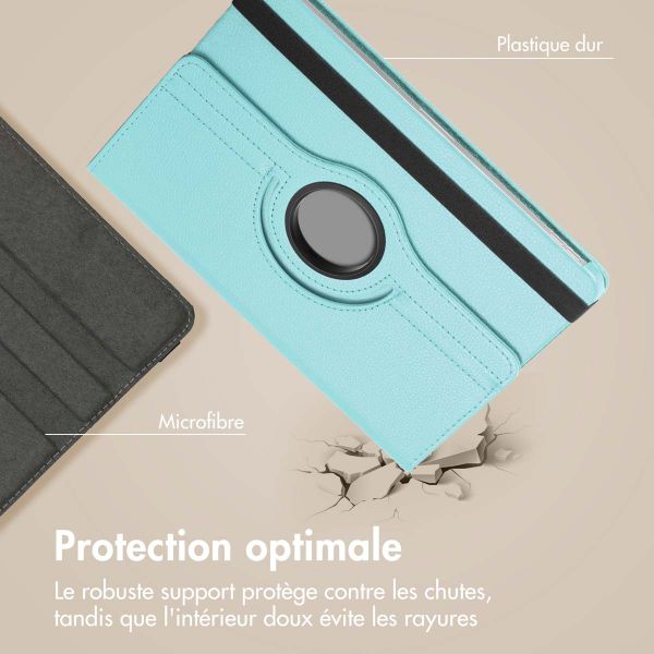 imoshion Coque tablette rotatif à 360° Samsung Galaxy Tab A11 Plus / A9 Plus - Bleu clair