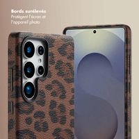 Selencia Coque Sabi imprimé panthère avec MagSafe Samsung Galaxy S25 Ultra - Mocha Brown