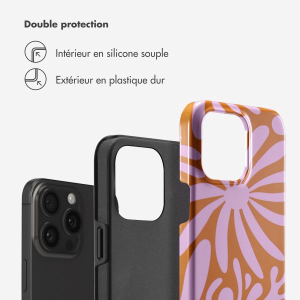 Selencia Coque arrière Vivid Apple iPhone 15 Pro Max - Modern Bloom Pink