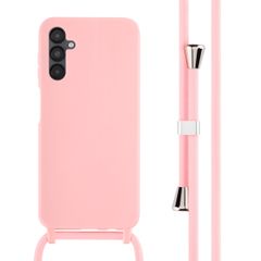 imoshion Coque en silicone avec cordon Samsung Galaxy A14 (5G) - Rose