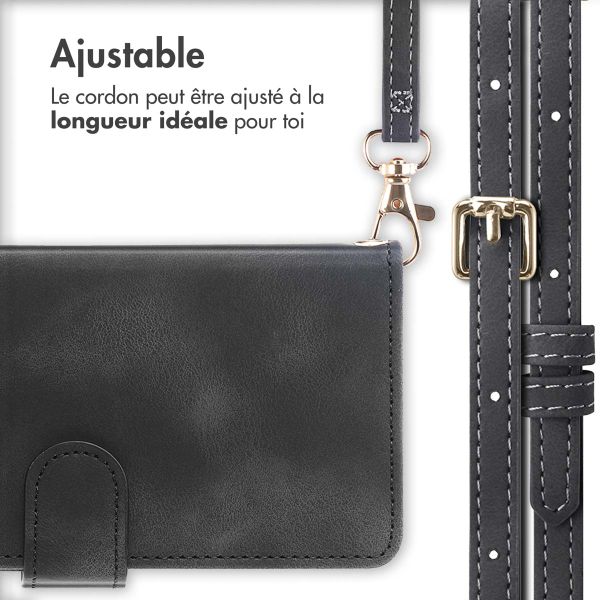 imoshion Etui de télephone portefeuille avec cordon Samsung Galaxy A54 (5G) - Noir