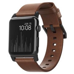 Nomad Bracelet moderne en cuir Apple Watch | 44/45/46/49 mm - Brown / Black