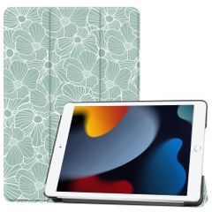 imoshion Coque tablette Design Trifold Apple iPad 9 (2021) 10.2 pouces / iPad 8 (2020) 10.2 pouces / iPad 7 (2019) 10.2 pouces - Botanica
