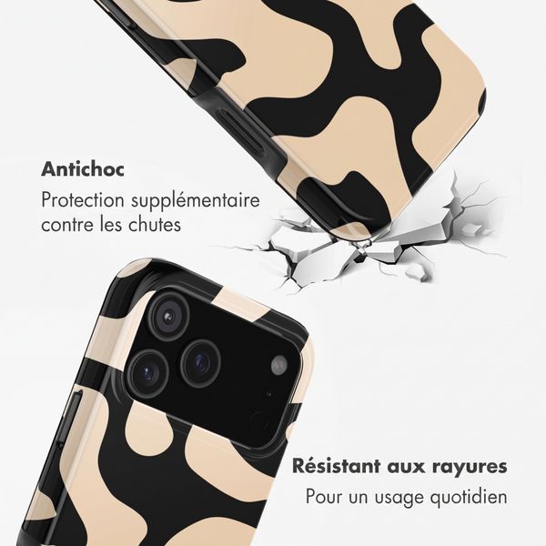 Selencia Coque arrière Vivid Apple iPhone 18 Pro - Art Wave Black
