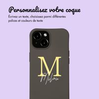 Coque Color MagSafe avec cordon amovible et photo et/ou texte personnalisés Apple iPhone 15 - Lettre