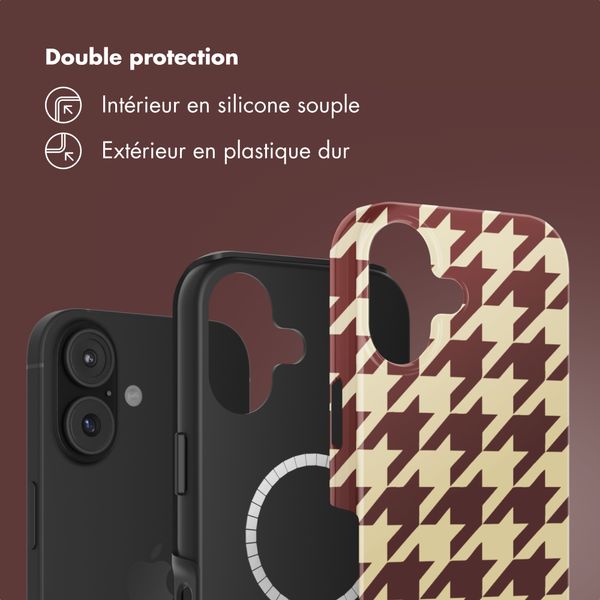 Selencia Coque arrière Vivid avec MagSafe Apple iPhone 17 - Pied-de-Poule