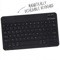 Accezz Étui de tablette portefeuille Bluetooth Clavier Samsung Galaxy Tab A9 Plus - AZERTY / FR - Noir