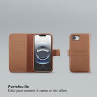 Selencia Étui portefeuille amovible Olyn avec MagSafe Apple iPhone 17e / 16e - Marron