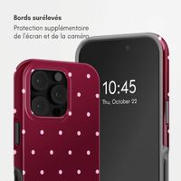 Selencia Coque arrière Vivid Apple iPhone 16 Pro Max - Happy Dots Burgundy