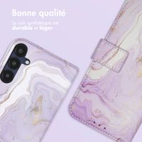 imoshion Étui de télephone portefeuille Design Samsung Galaxy A25 (5G) - Purple Marble