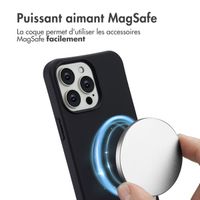 imoshion Coque arrière Color avec cordon amovible et MagSafe Apple iPhone 15 Pro Max - Noir