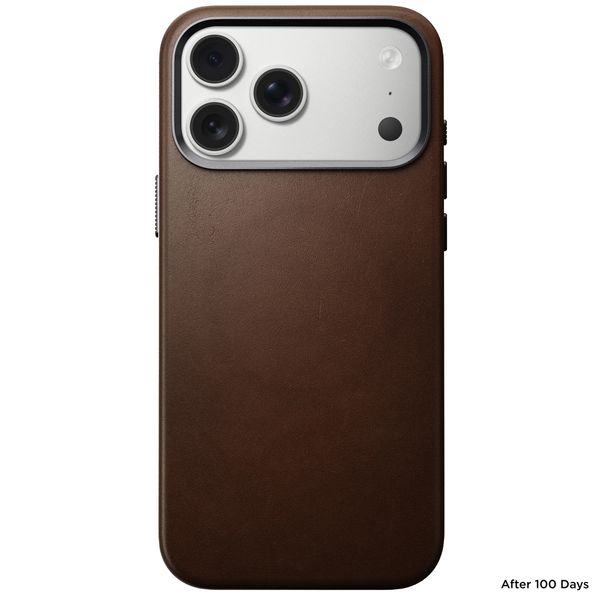 Nomad Coque arrière Traditional Leather avec MagSafe Apple iPhone 17 Pro Max - Marron