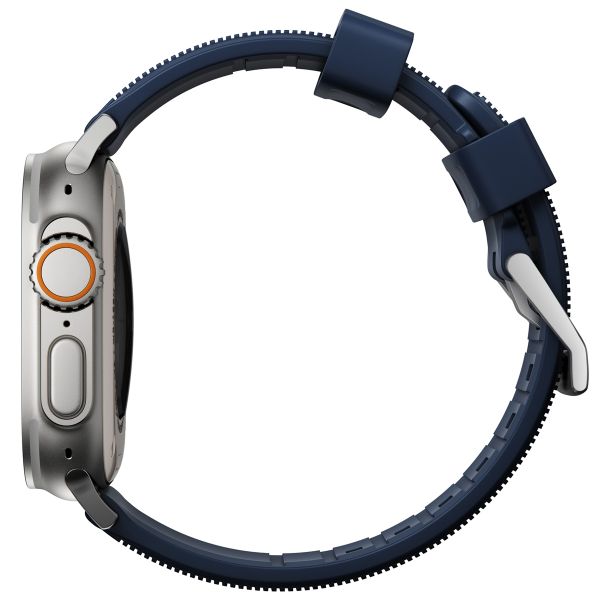Nomad Bracelet robuste FKM Apple Watch | 44/45/46/49 mm - Argent / Bleu