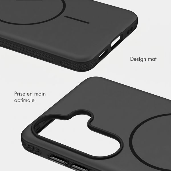 imoshion Coque arrière Color avec Thin MagSafe Ring Samsung Galaxy S25 / S24 - Noir
