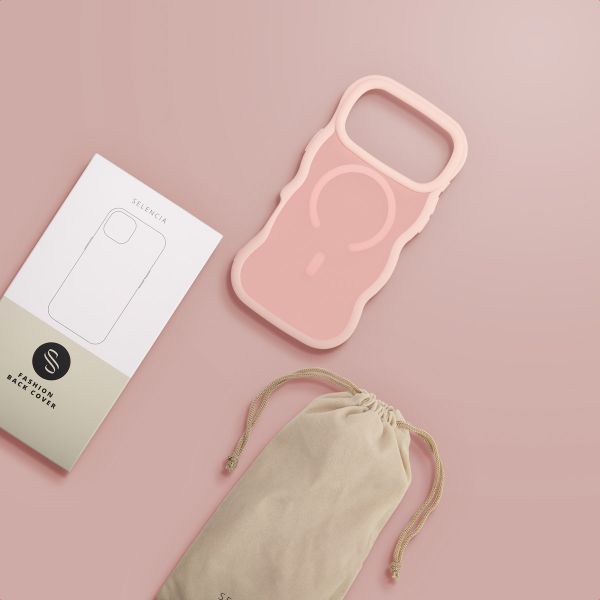 Selencia Coque arrière Wavy avec MagSafe Apple iPhone 17 Pro Max - Soft Pink