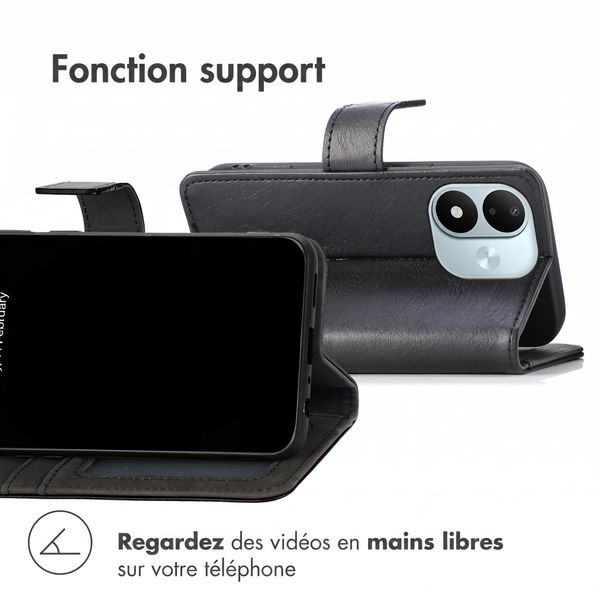 imoshion Étui de télephone portefeuille de luxe Xiaomi Redmi Note 17 (5G) - Noir