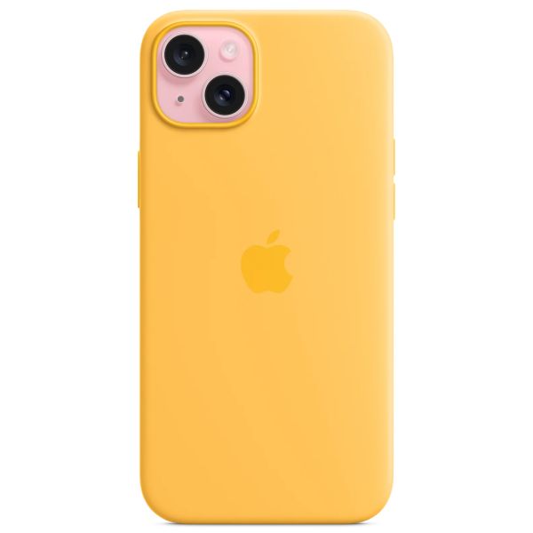 Apple Coque en silicone MagSafe Apple iPhone 15 Plus - Sunshine