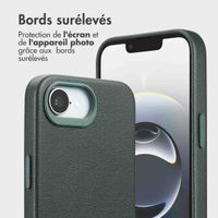 Accezz Étui de télephone portefeuille en cuir 2-en-1 avec MagSafe Apple iPhone 17e / 16e - Cedar Green
