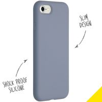 Accezz Coque Liquid Silicone Apple iPhone SE (2022 / 2020) / 8 / 7 - Lavender Gray