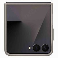 Samsung Original Coque KindSuit en Cuir Végan Samsung Galaxy Z Flip 7 - Taupe