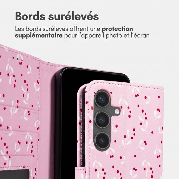 imoshion Étui de télephone portefeuille Design Samsung Galaxy S25 FE - Blush Berries