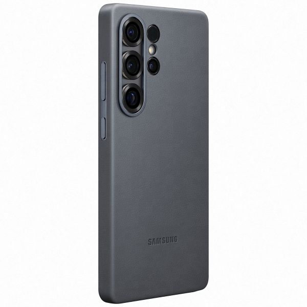 Samsung Original Coque KindSuit en Cuir Végan Samsung Galaxy S25 Ultra - Noir