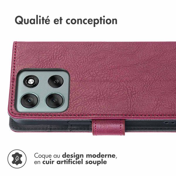 imoshion Étui de télephone portefeuille de luxe Motorola Moto G86 Power - Marron