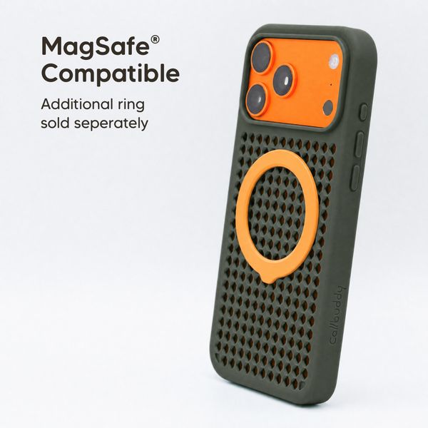 Callbuddy Coque avec strap Apple iPhone 17 Pro Max - Camo Orange