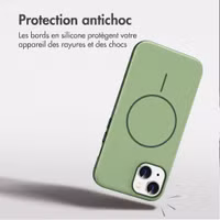 imoshion Coque arrière Color avec Thin MagSafe Ring Apple iPhone 14 / 13 - Vert foncé